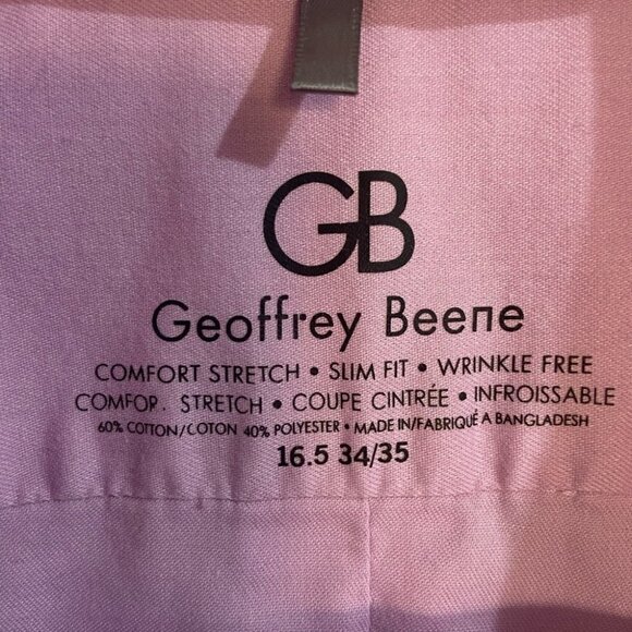GEOFFREY Beene Dress Shirts Anti-wrinkle Size Large - Picture 4 of 5